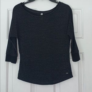 Black half-sleeve top